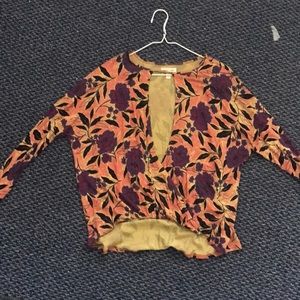 urban outfitters long sleeve floral top